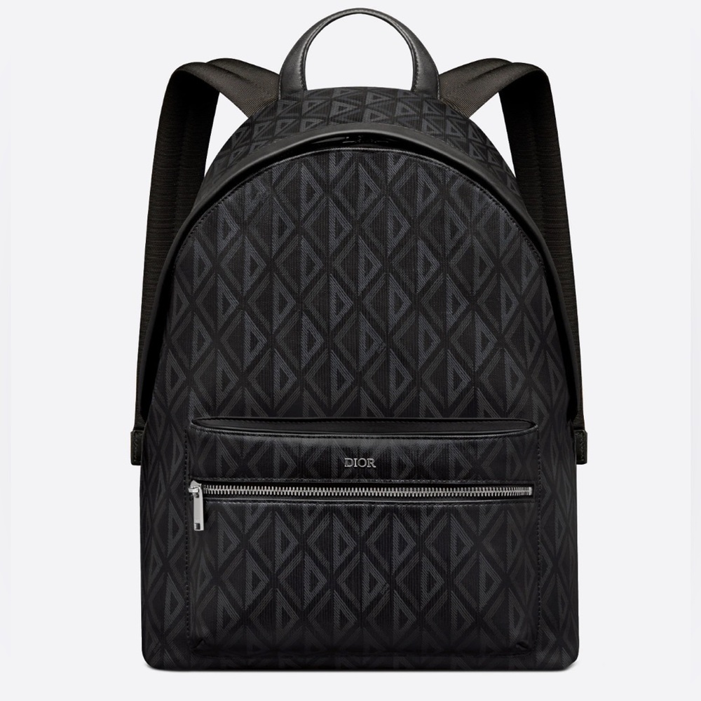 Dior Rider Backpack Black CD Diamond Canvas and Smooth Calfskin - Picture 2 of 2